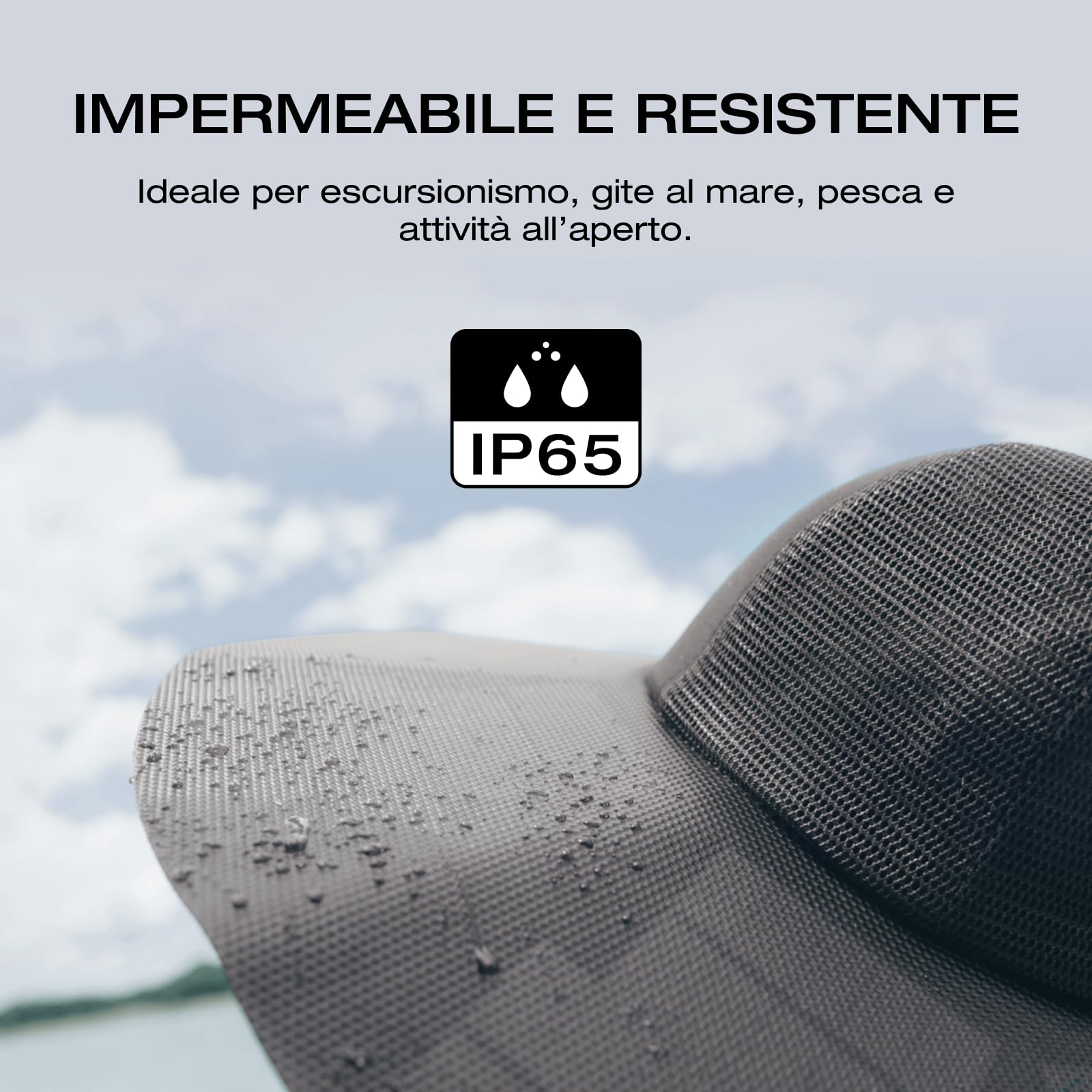 EcoFlow Cappello Solare(M-L) con Generazione di energia Solare a 360 Gradi, Impermeabile, Ultra Leggero, con Doppia Porta USB-A e USB-C, per Escursionismo, Pesca e in Spiaggia