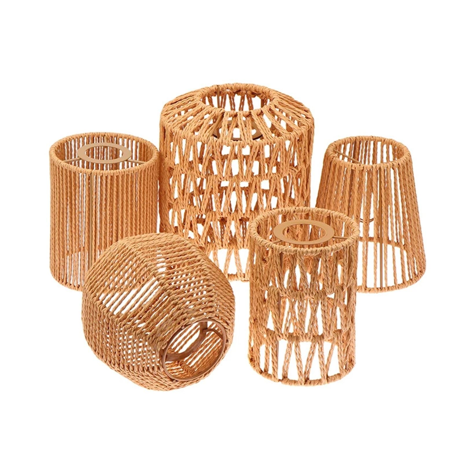 Luxemetals A7 Handmade Vintage Woven Lampshade - Rustic Light Fixture For Living Room, Bedroom, And Hotel Decor(A7)