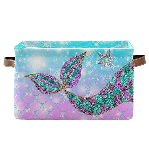 Cesta de almacenamiento rectangular  Caja de almacenamiento plegable con asas de cuero para el hogar, oficina, guardería, dormitorio, estante disponible en Yaxa Guatemala