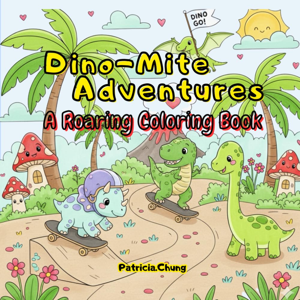 Dino--Mite Adventures: A Roaring Coloring Book