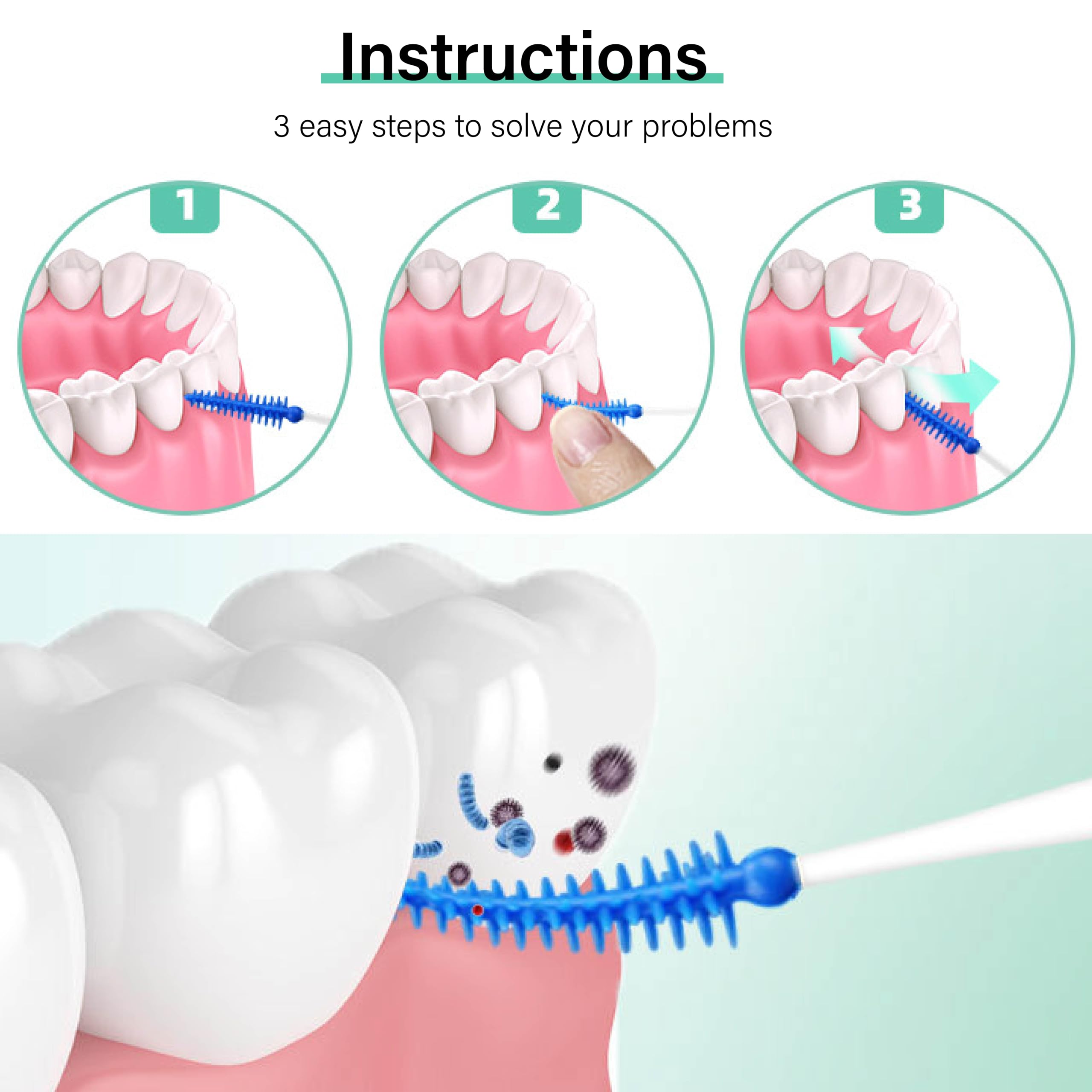Ndzefan160PCS Portable Soft Silica Gel Toothpick Togo