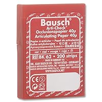 Vista 1 de Bausch Papel articulado 40u (.0016") Tiras precortadas rojas BK-62 (200)
