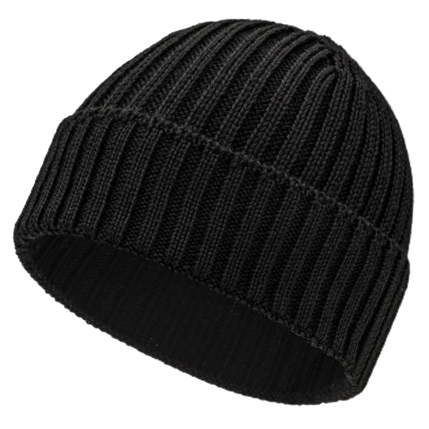 HANSA-FARM | Miękka czapka damska i męska z alpaki ze 100% wełny alpaki w 14 kolorach – wysokiej jakości zimowa czapka z dzianiny / czapka wełniana beanie, Czarny - NFA15, Rozmiar uniwersalny