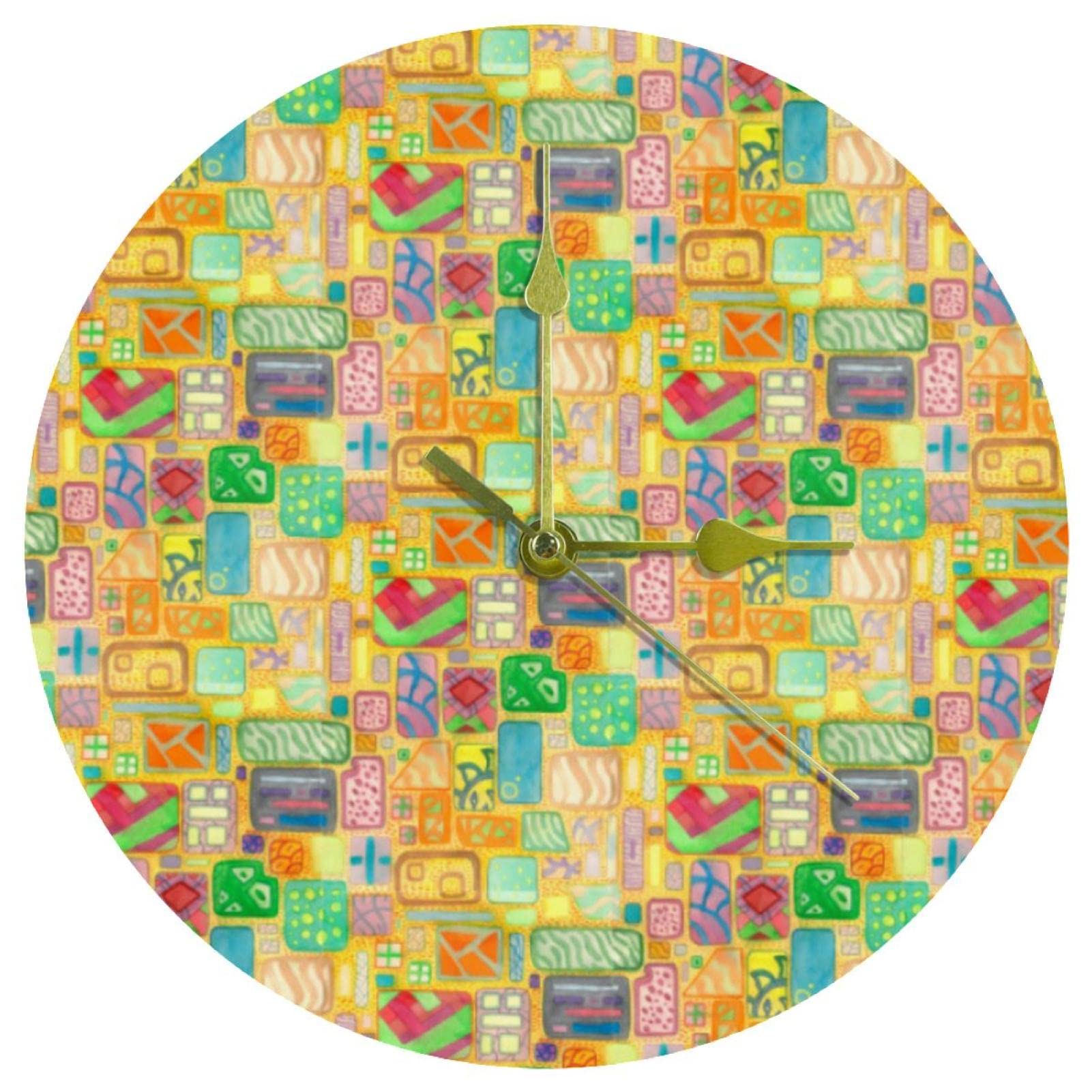 Horloge murale bureau et maison ronde en acrylique coloré au design moderne