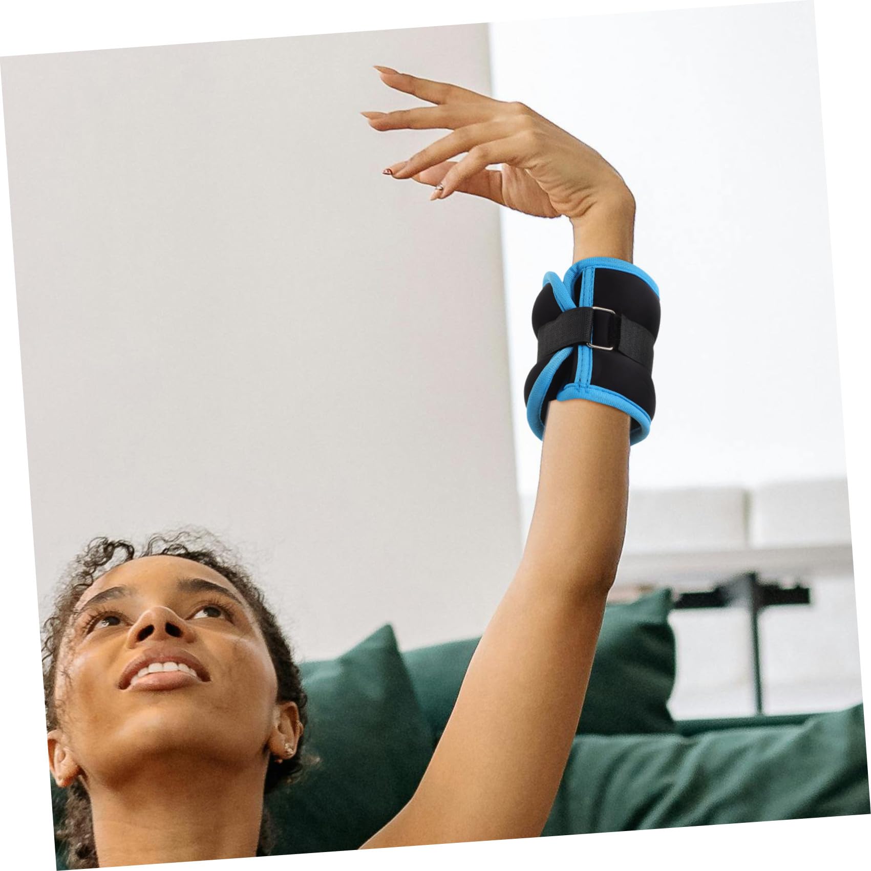 Ciieeo 2 Piezas Pesas para Tobillos y Muñecas Ajustables 0,5kg de Neopreno y Metal Arena de Hierro, para Jogging y Caminar, para Hombres y Mujeres