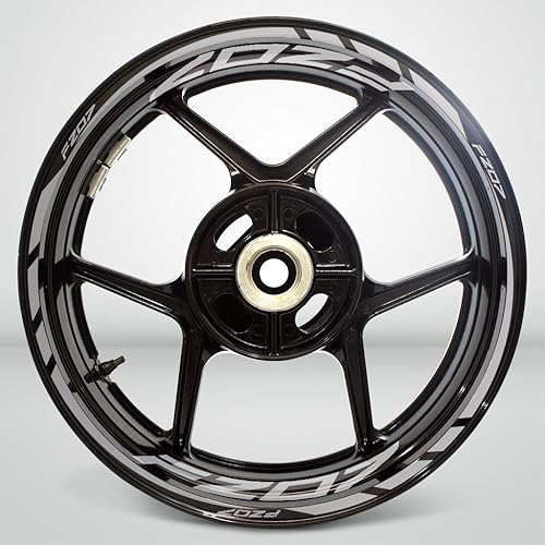 Miniatura 2 de Adhesivo de plata reflectante para llanta de motocicleta compatible con Yamaha FZ07