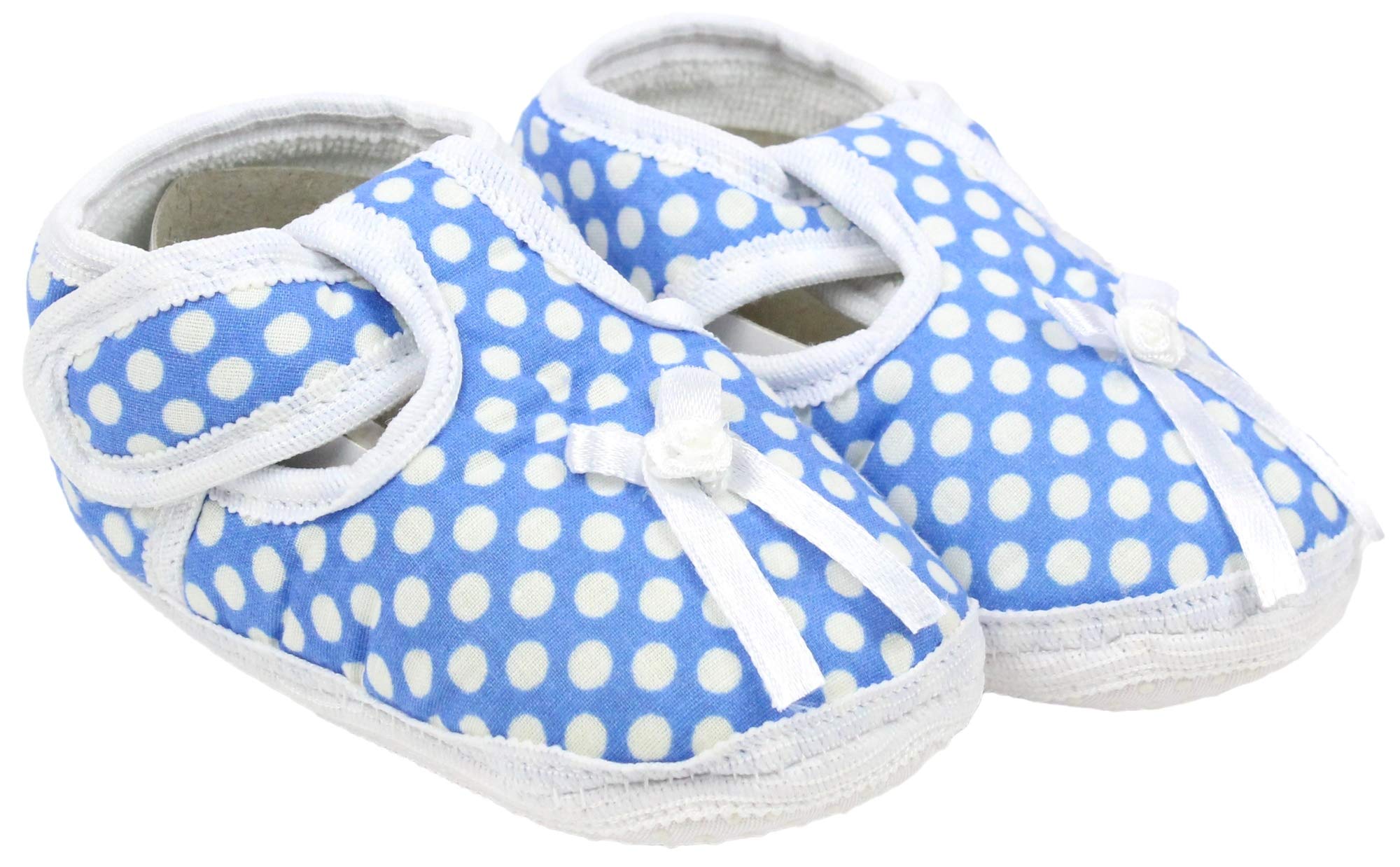 Baby Girls Booties (White,Blue)-image-19