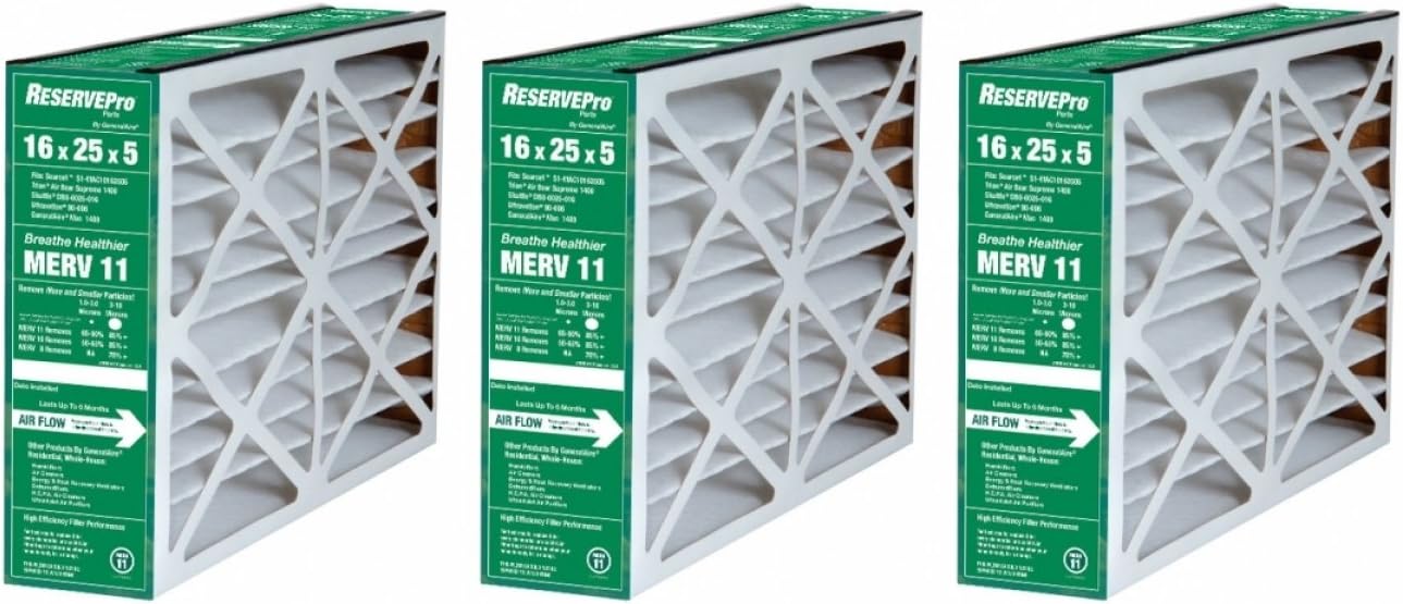 3-PK ReservePro 4541-4511 Air Filter -16x25x5- Actual Size= 15 5/8 x 24 3/16 x 4 15/16- MEASURE CAREFULLY BEFORE ORDERING !