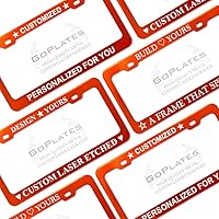 Vista 3 de Marco para placa de matrícula personalizado, grabado a láser, Rosado