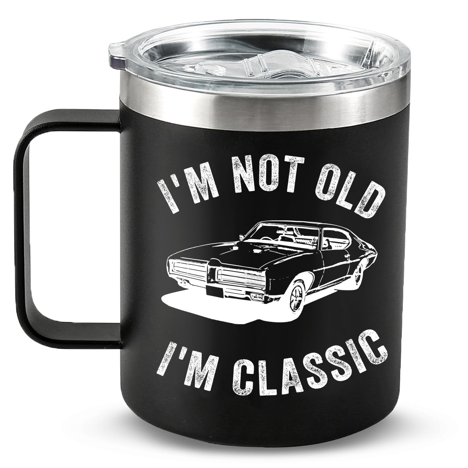 Gifts for Men - I'm Not Old I'm Classic -Retirement Gifts for Him, Father's Day Gifts for Dad, 12oz Tumbler Mug, Birthday Gift for Husband, Grandpa, Father