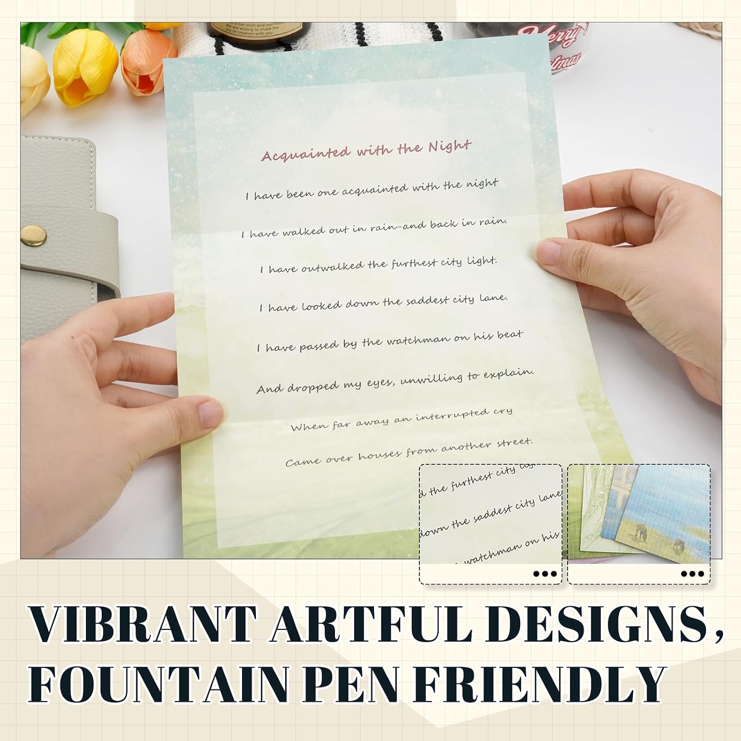 40/60 Sheets watercolor cute writing paper B5 size letter printer paper 120gsm decorative scrapbooking colored antique vintage flowers animal design Double-Sided stationery(some scenery) image 5