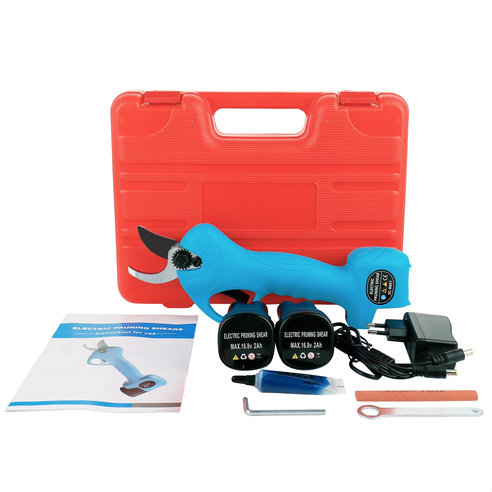 Eachbid Tijeras de Podar Electricas para Jardín Tijeras Podadora Inalámbricas Profesional Resistente Diámetro de 25mm 16,8V