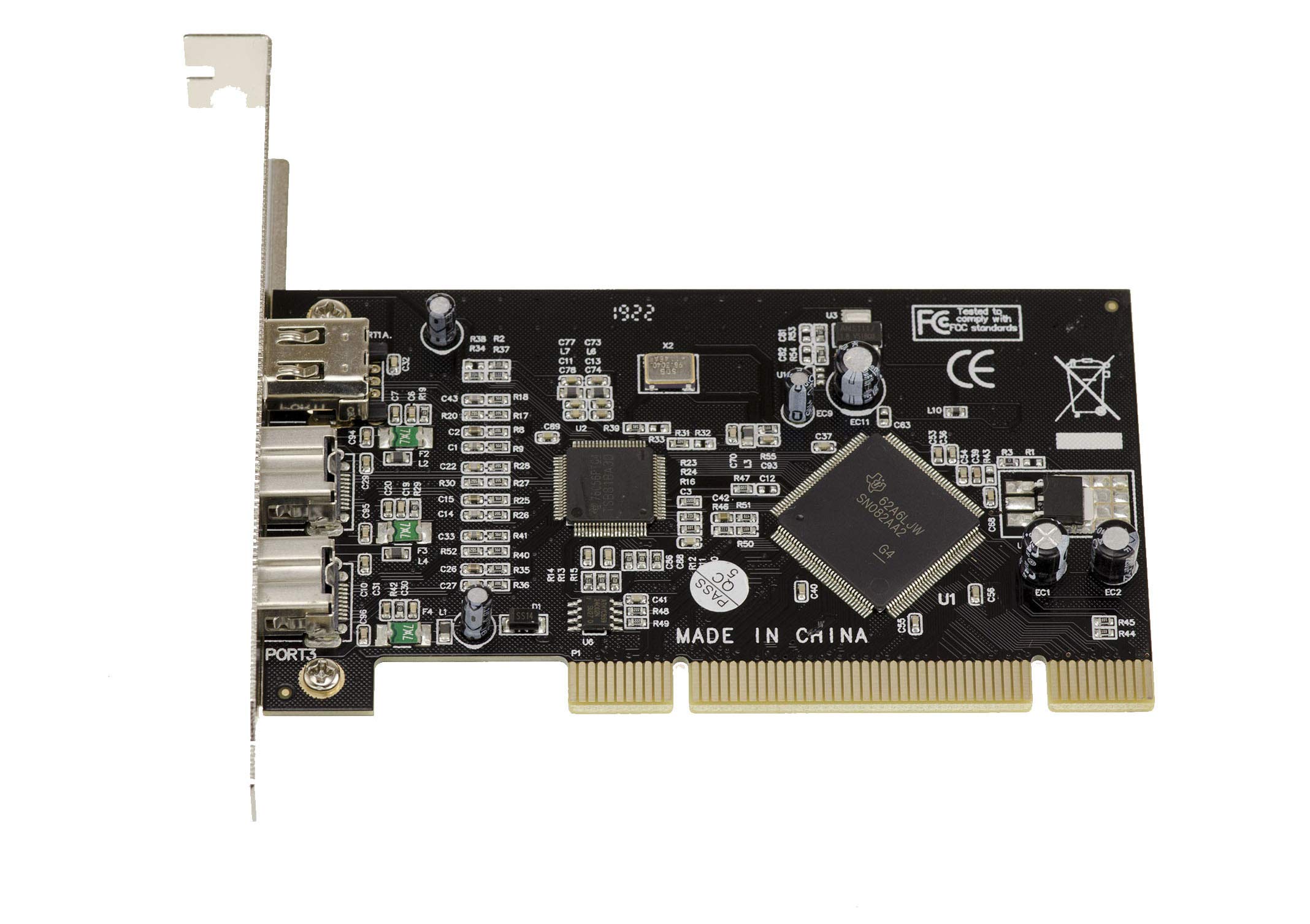 KALEA-INFORMATIQUE Tarjeta controladora PCI Firewire 800 y 400 IEEE1394A e IEEE1394B en Puerto PCI de Salida 2+1 con chipset TI SN082AA2