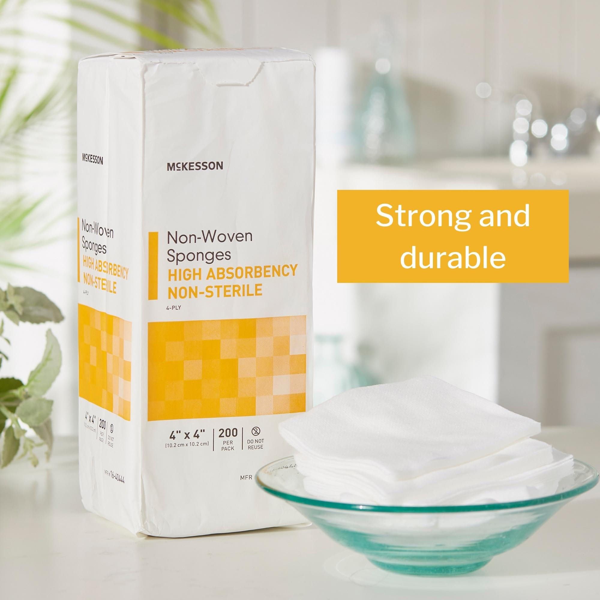 McKesson Non-Woven Sponges, 4-Ply, Non-Sterile, Polyester, 4 x 4 in, 1 pk — Amazon image 2
