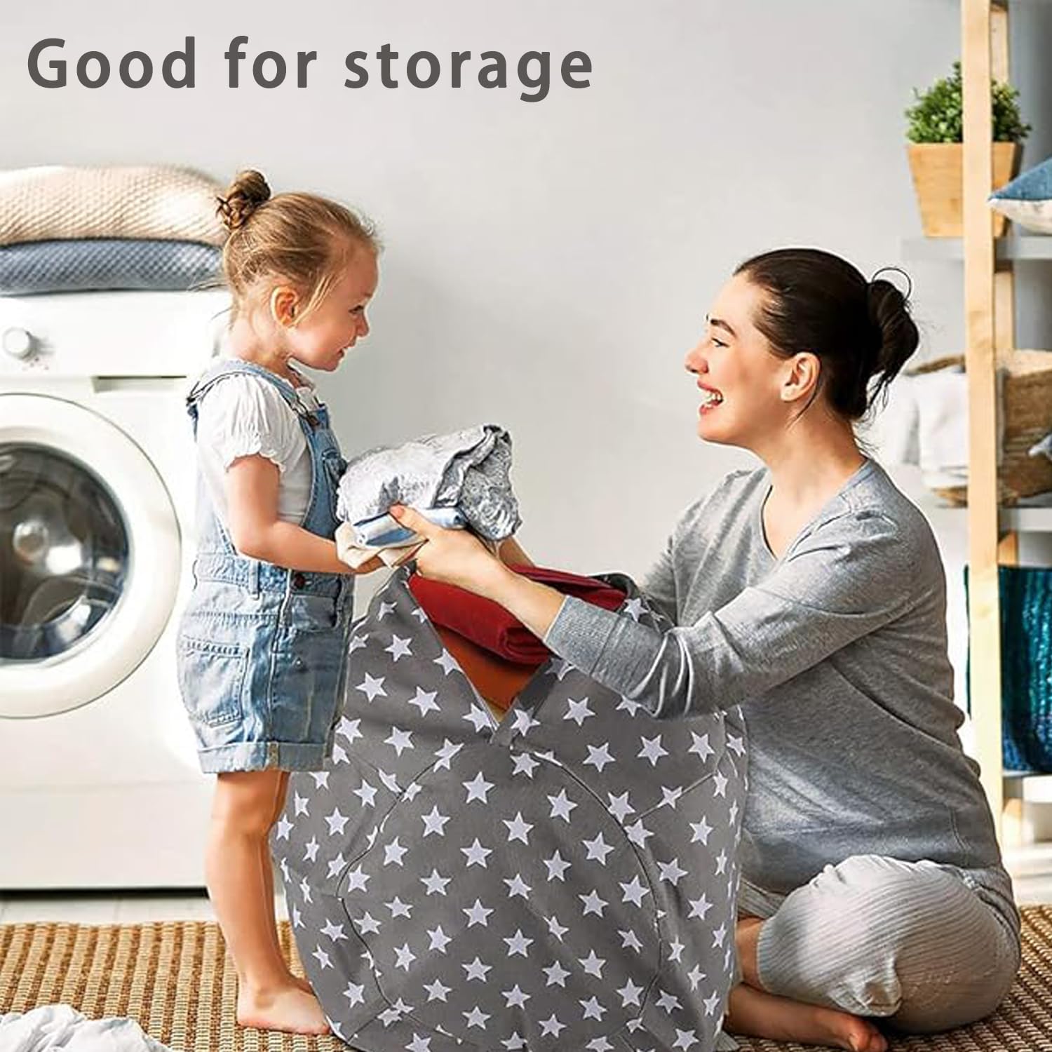 Bolsa Almacenamiento Juguetes Felpa, Lona Bolsa De Frijoles Rellenable, Niños Beanbag Sofá Con Cremallera, Puffs Plegable Para Niños, Puf de Peluche, para Organizar Juguetes, Ropa (24 Pulgadas) (24)