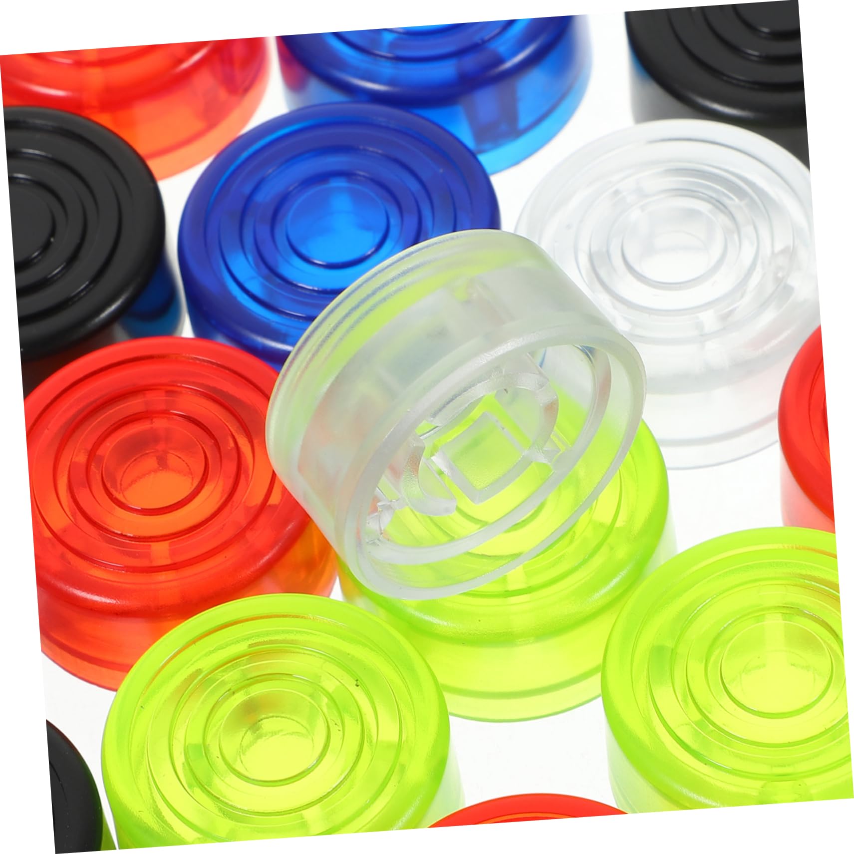 FAVOMOTO 20pcs Guitar Pedal Button Caps for Electric Guitar Vibrant Colors Easy Install Durable Plastic