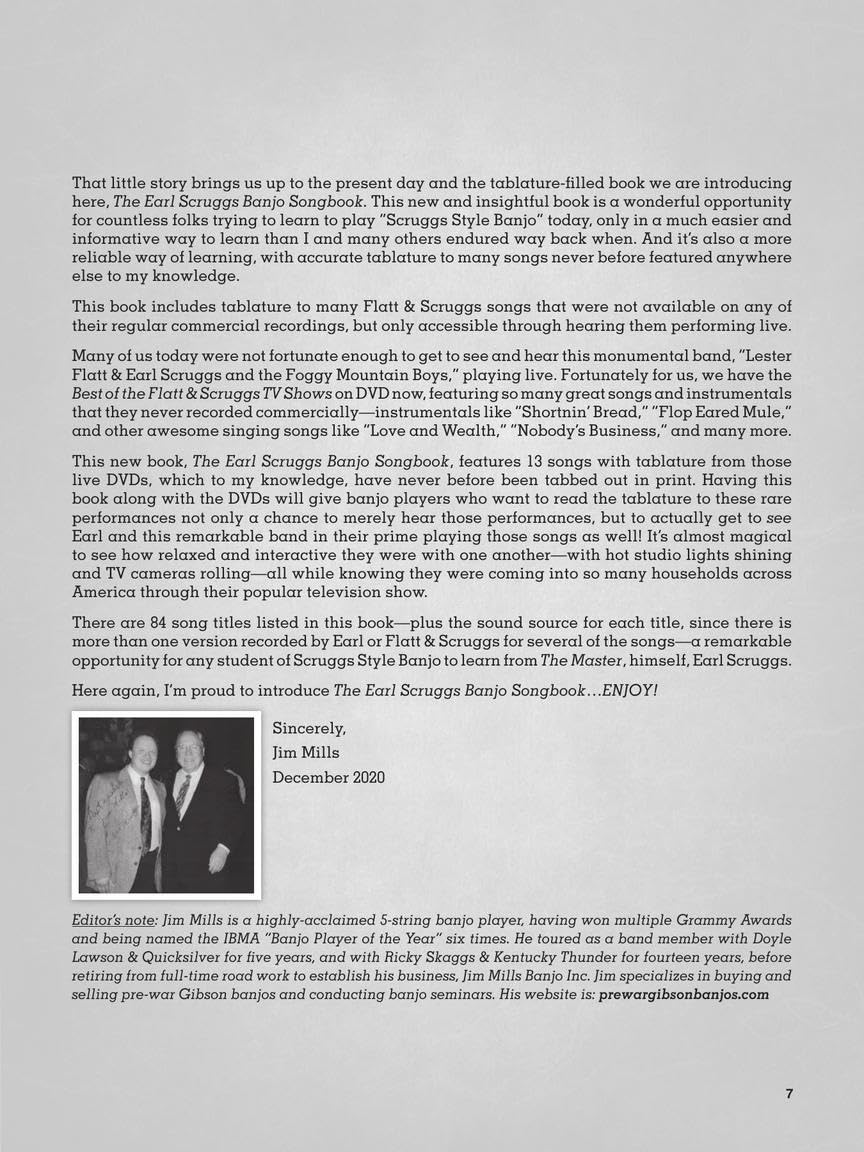 The Earl Scruggs Banjo Songbook: Selected Banjo Tab Accurately Transcribed for over 80 Tunes