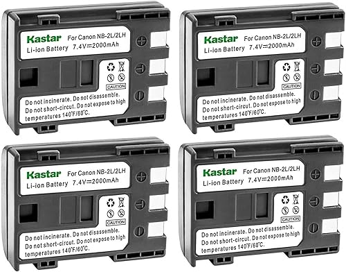 Miniatura 6 de Kastar Paquete de 2 baterías NB-2L  NB-2LH de repuesto para Canon Optura 500, PowerShot G7, PowerShot G9, PowerShot S30, PowerShot S40, PowerShot