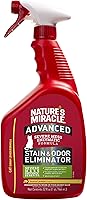 Vista 1 de Nature's Miracle Advanced Cat Stain and Odor Eliminator Spray, Severe Mess Enzymatic Formula, Sunny Lemon Scent, 32 fl oz