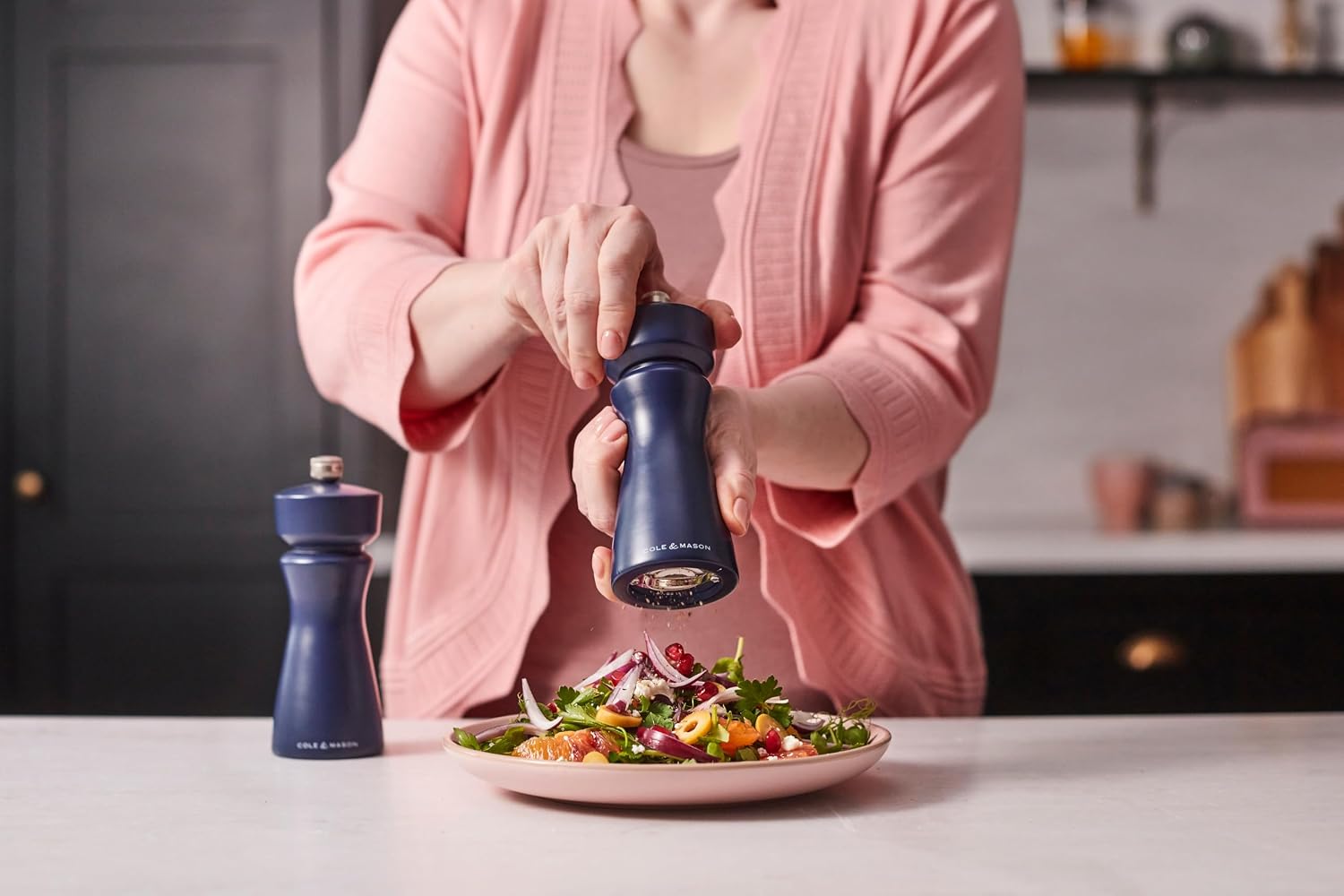 Cole & Mason Kenton Persian Blue Pepper or Salt Mill 6"