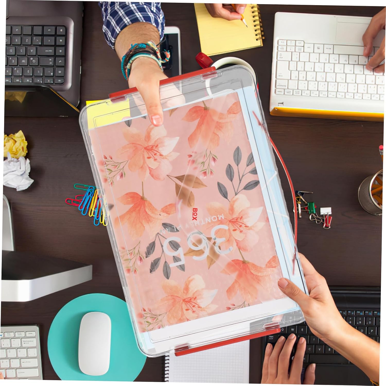 2pcs Portable Organizer for Documents Scrapbook and Craft Supplies Versatile File Holder for Home Office and School Use