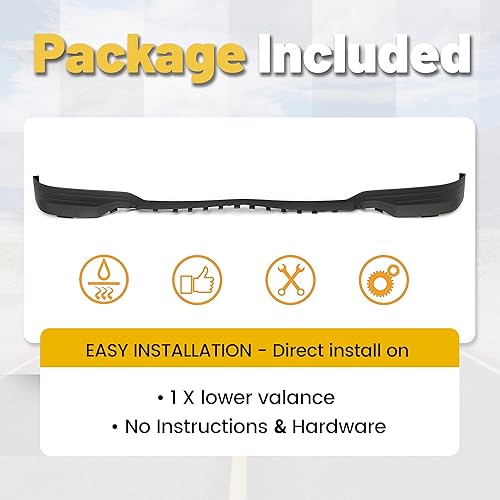 Miniatura 6 de ECOTRIC Delantal de panel de cenefa inferior delantera compatible con 2014 2015 Silverado 1500 Air Dam deflector de parachoques de repuesto para