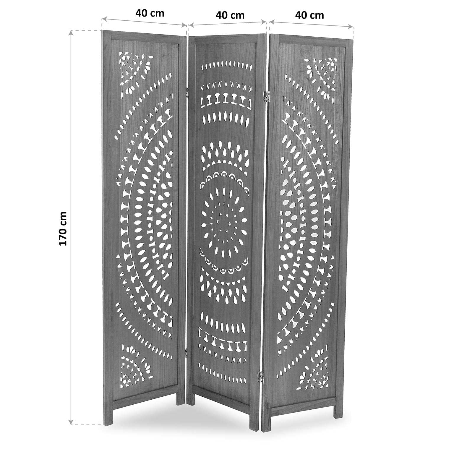 Biombo Madera Gris - 120x170cm