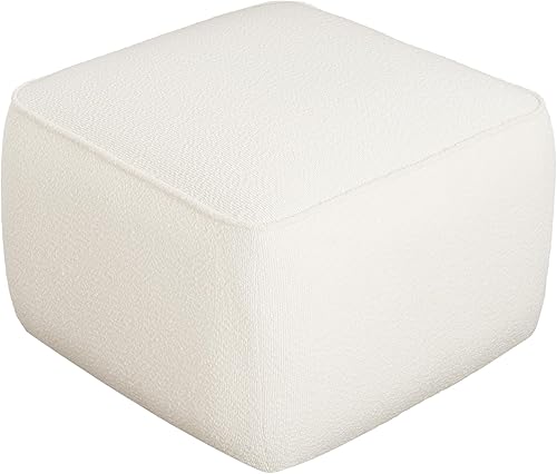 Miniatura 5 de Christopher Knight Home Isa Boucle - Reposapiés otomano de tela, taburete otomano cuadrado de tela, para sala de estar, sofá, asiento extra, mesa de