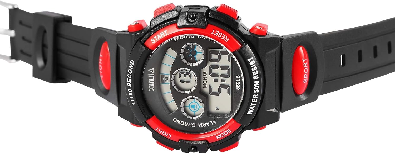 lateral view of XINJIA Digital Sports Watch Model 2410006