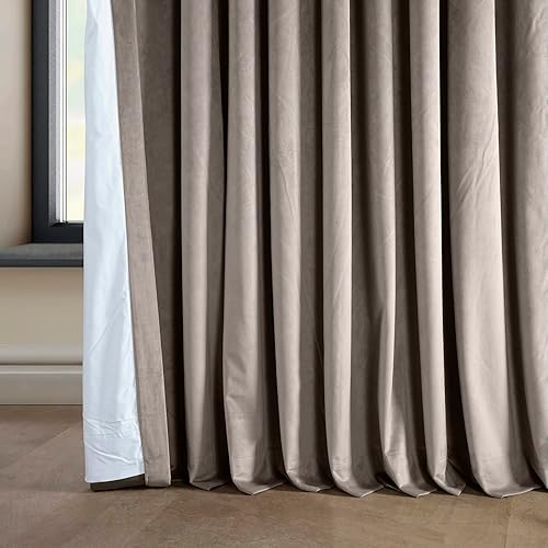 Miniatura 7 de HPD Half Price Drapes Signature Plush - Cortinas opacas de terciopelo extra anchas para dormitorio (1 panel), 100W X 96L cortinas opacas negras de