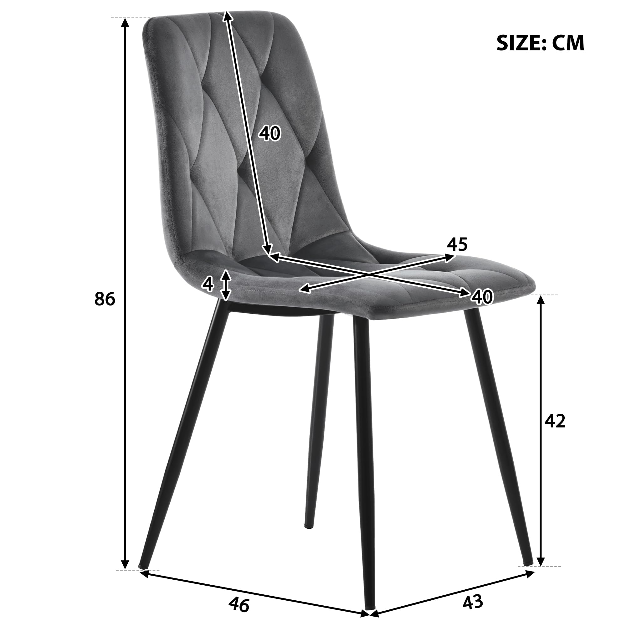 Mesa de Comedor con Juego de 4 Sillas de Terciopelo Moderno Tablero Hexagonal con Aspecto de Mármol Juegos 5 Piezas para 4 Personas para Sala de Estar Restaurante Grupo de Asientos Negro + Gris