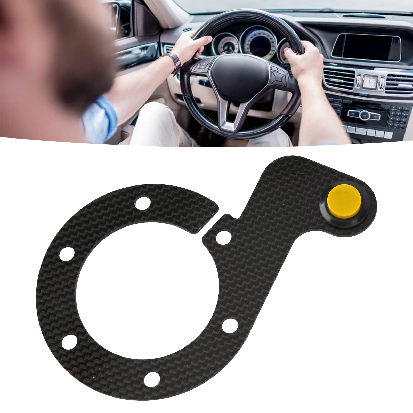 Amazon | CDQLハンドルホーンボタン 6穴 カーボンファイバー製 快適な