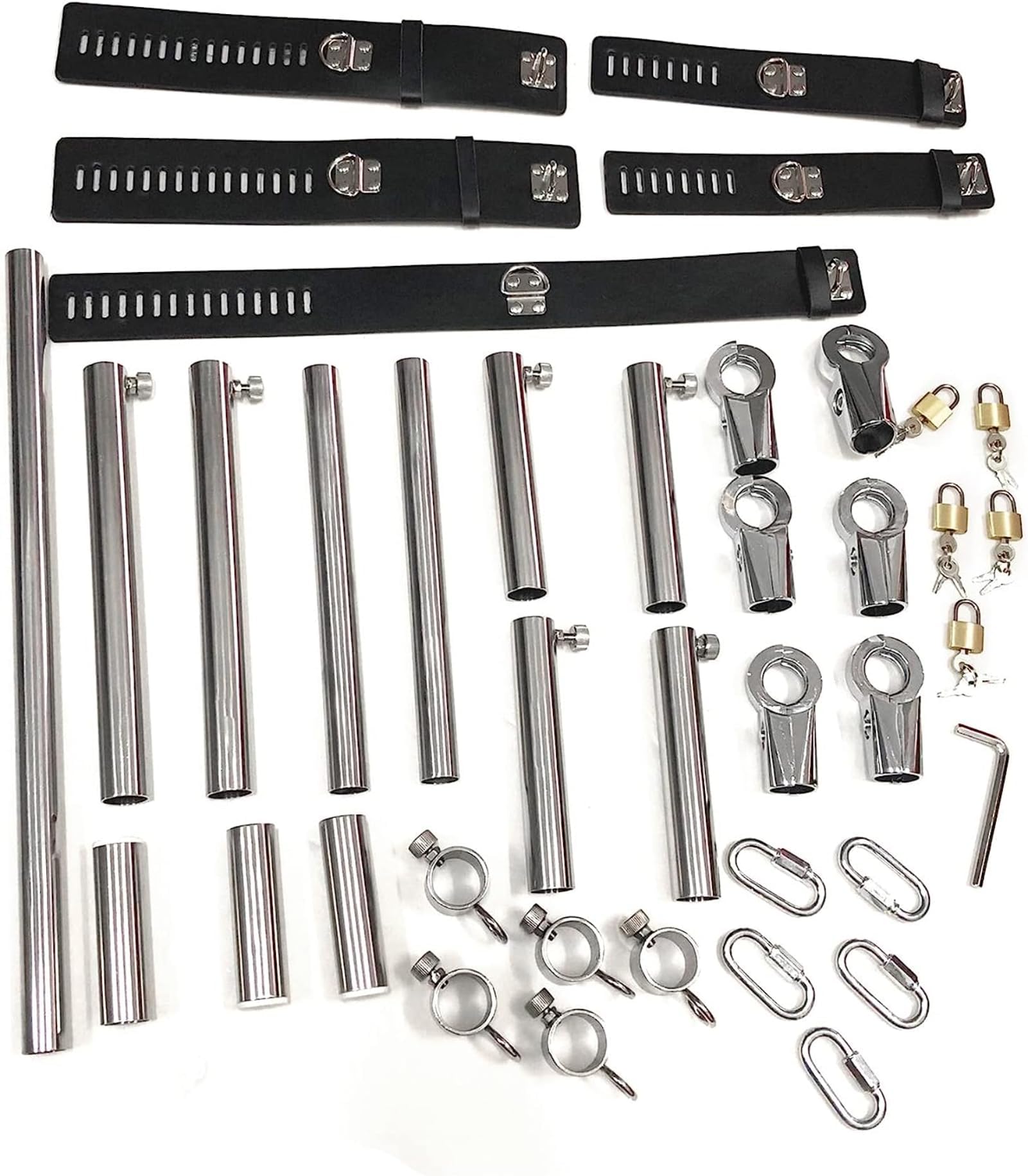 Verstellbare Spreizstange für aufregendes Sexspielzeug - Dreieckige Spreizstange mit Fesselgurten für extremen Genuss - Perfekt für Bondage-Sets mit SM-Handfesseln - Fetisch und BDSM