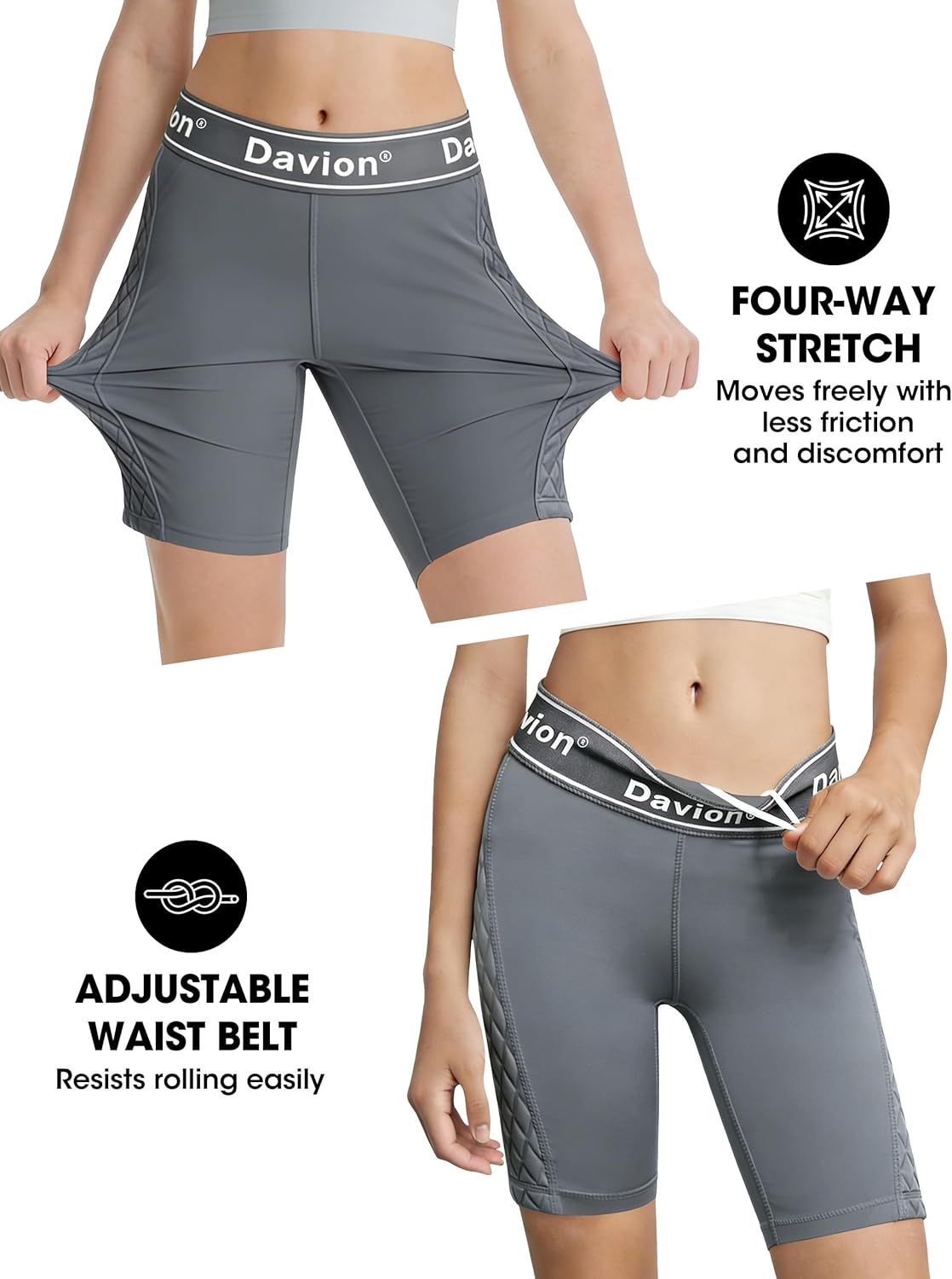 Davion Softball Sliding Shorts Youth Girls Padded Compression Shorts for Softball Baseball - Image 5