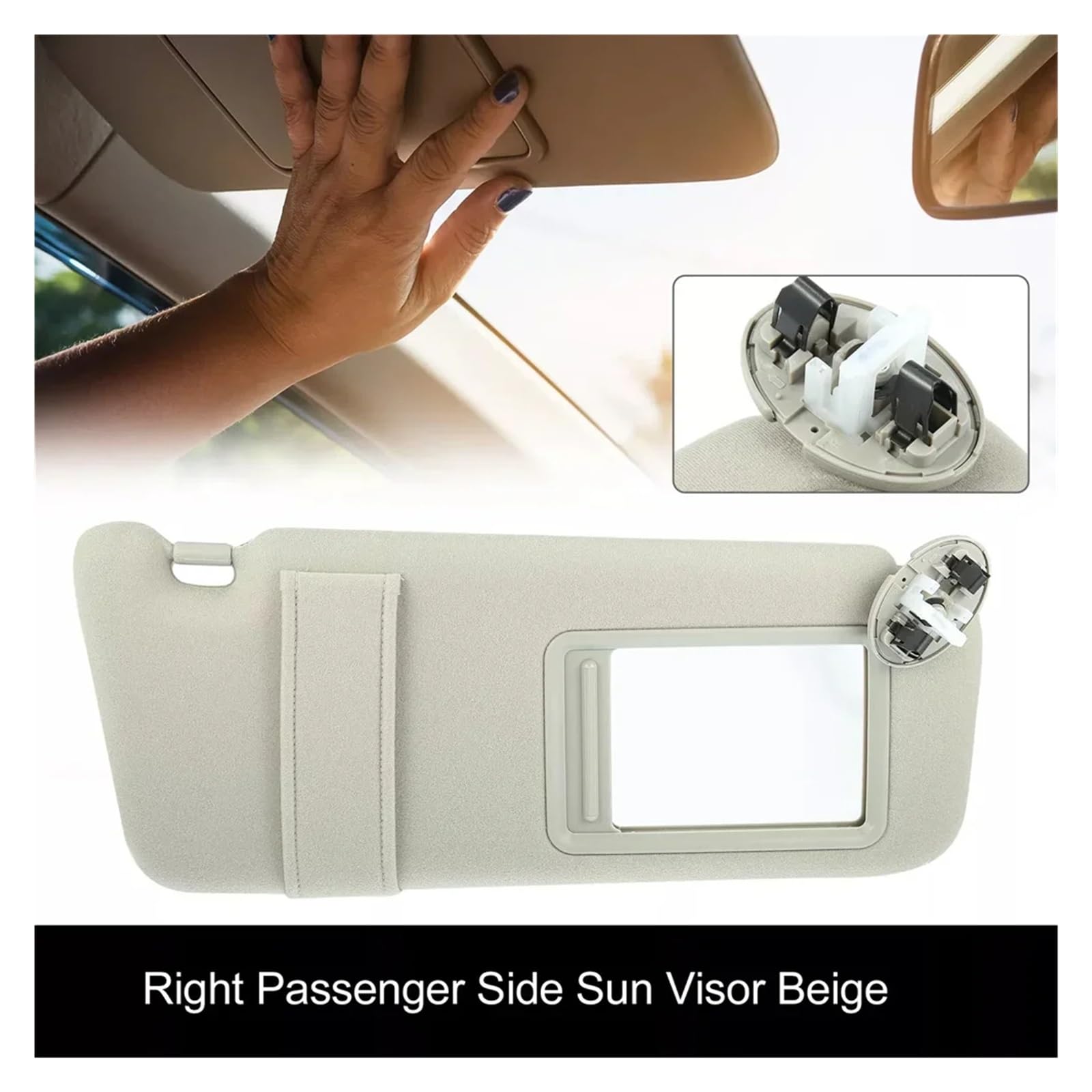 Aazon.co: Left Driver & Right Passenger Side Sun Visor SunVisor For Toyota Cary 2007 2008 - View #2