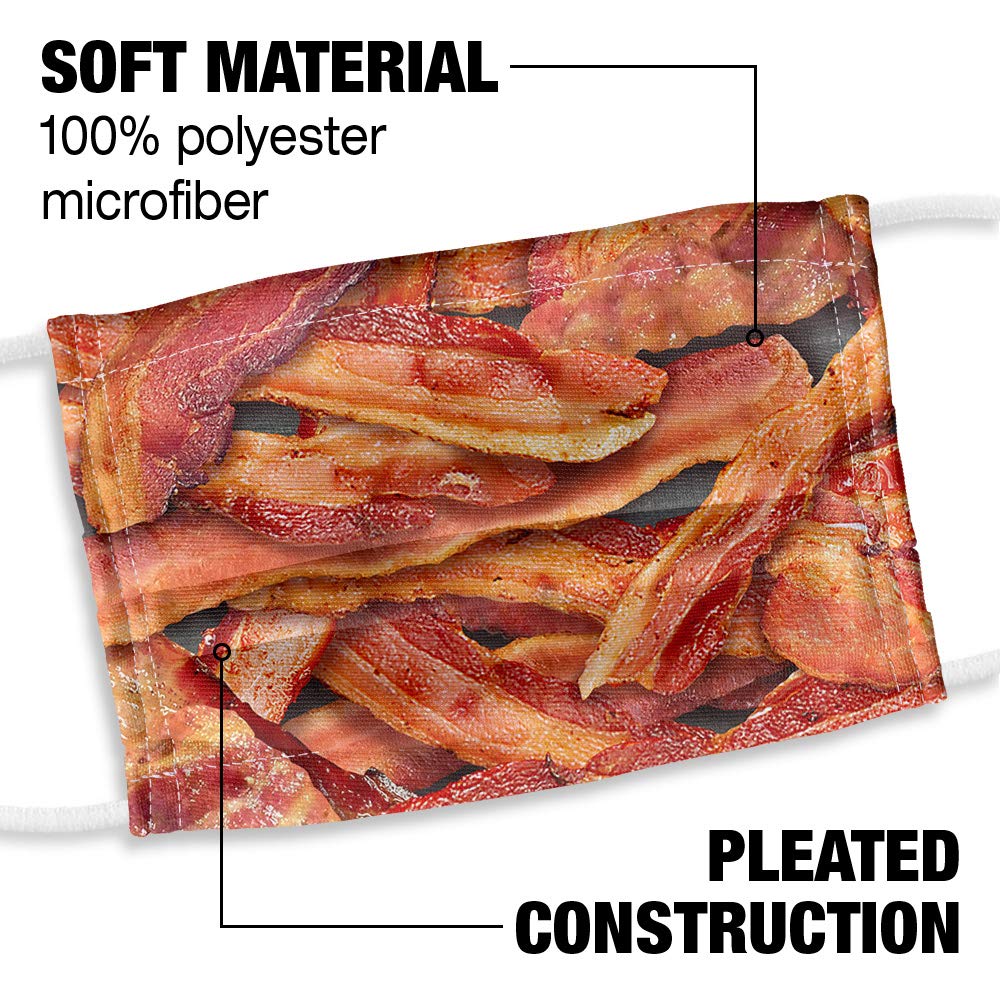 Popfunk Bacon Collage Kids 1-Ply Reusable Face Mask Covering