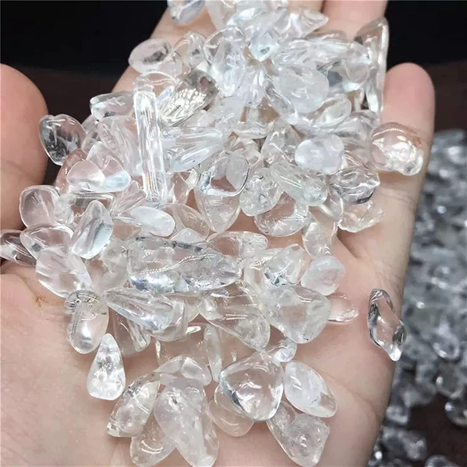 s Natural Beautiful Ghiaia Cristallo Bianco Quarzo Decorazione Campione Acquario for la Decorazione di Cristalli Reiki (Size : 500g)