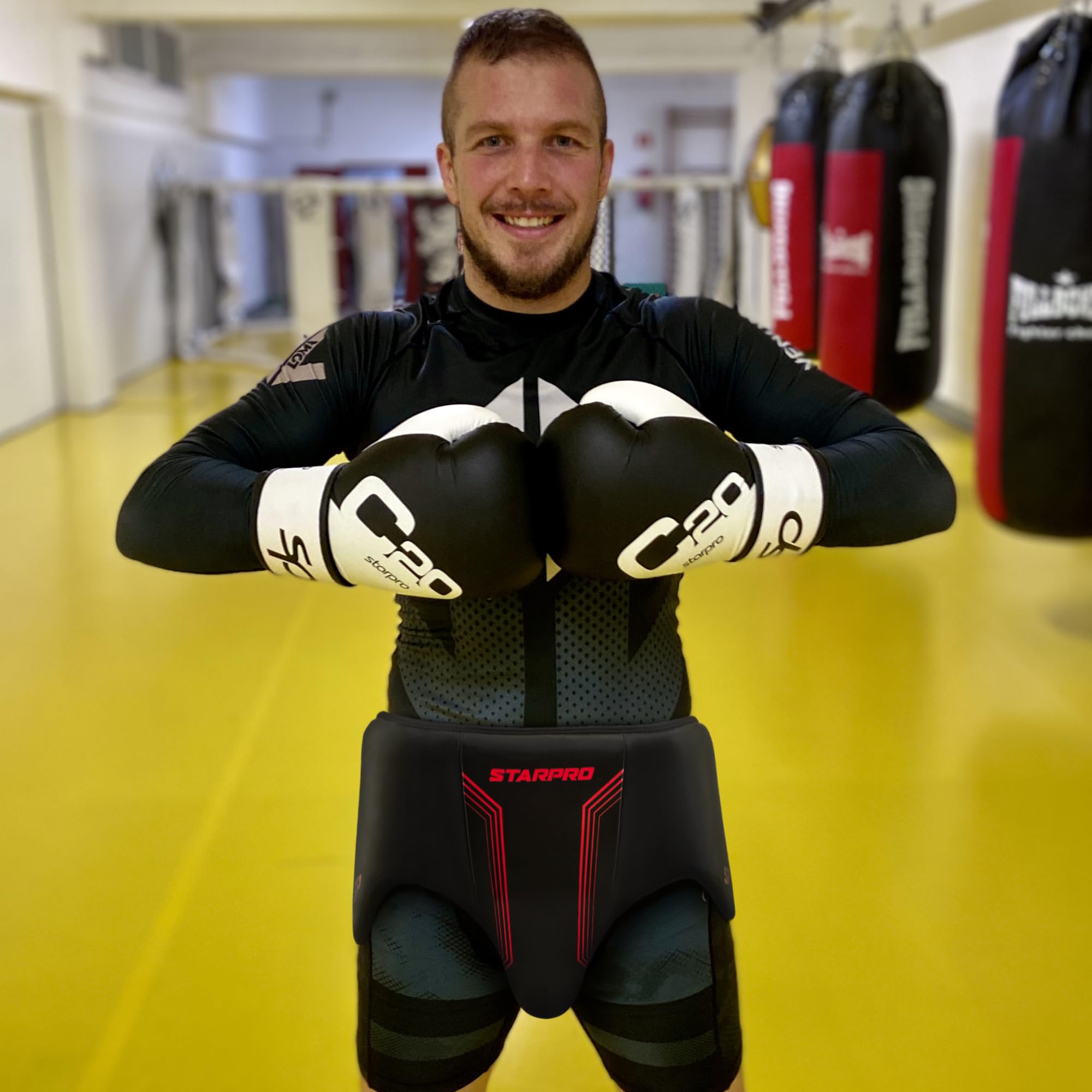 Starpro Protector de ingle para artes marciales mixtas, kickboxing, artes marciales, boxeo, muay thai, equipo de apoyo de la ingle | Correa para taekwondo, karate, sparring, lucha, protección