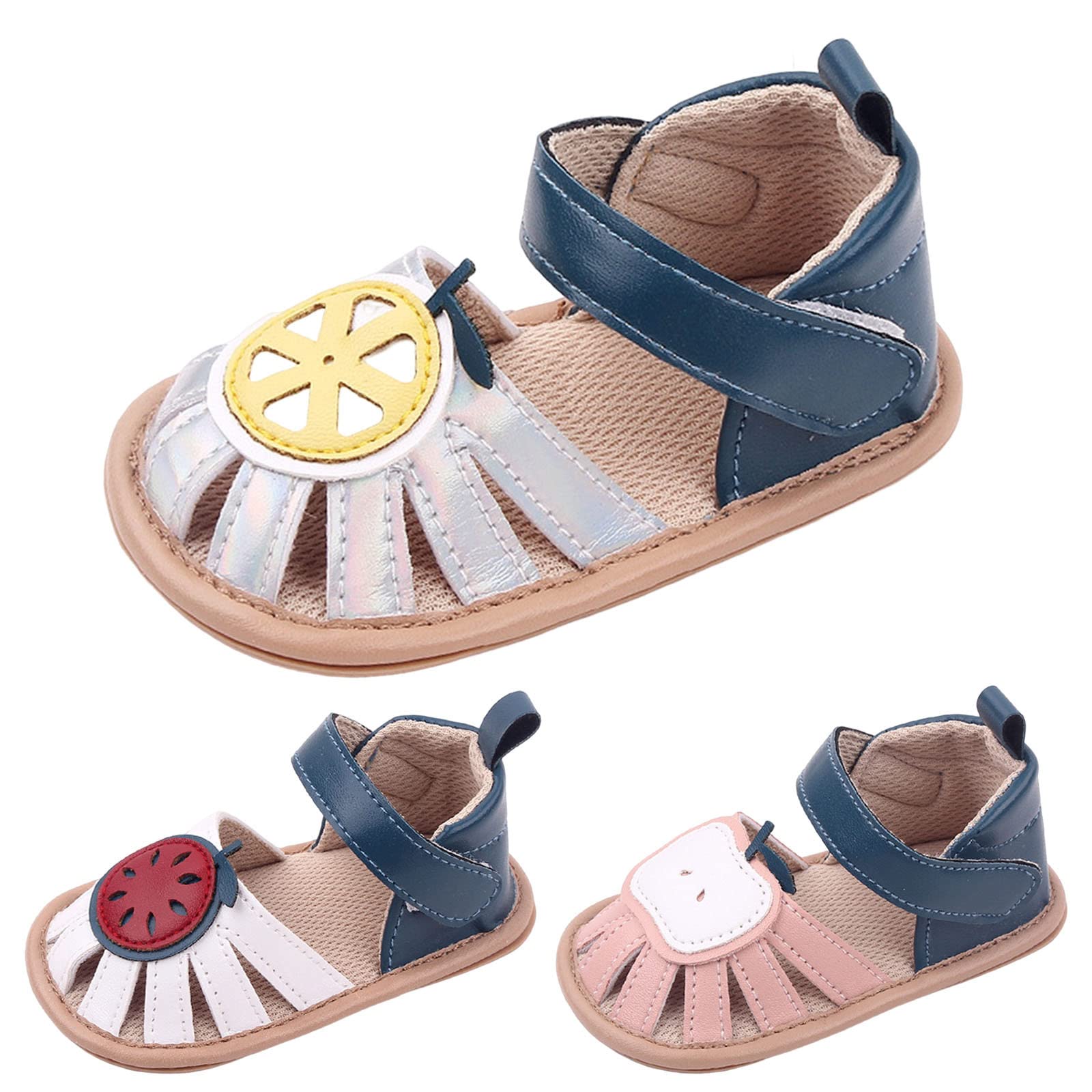 Summer Children Infant Toddler Girls Sandals Flat Bottom Lightweight Breathable Fruit Watermelon Shape Sandal Boy (Pink, 5 Infant)