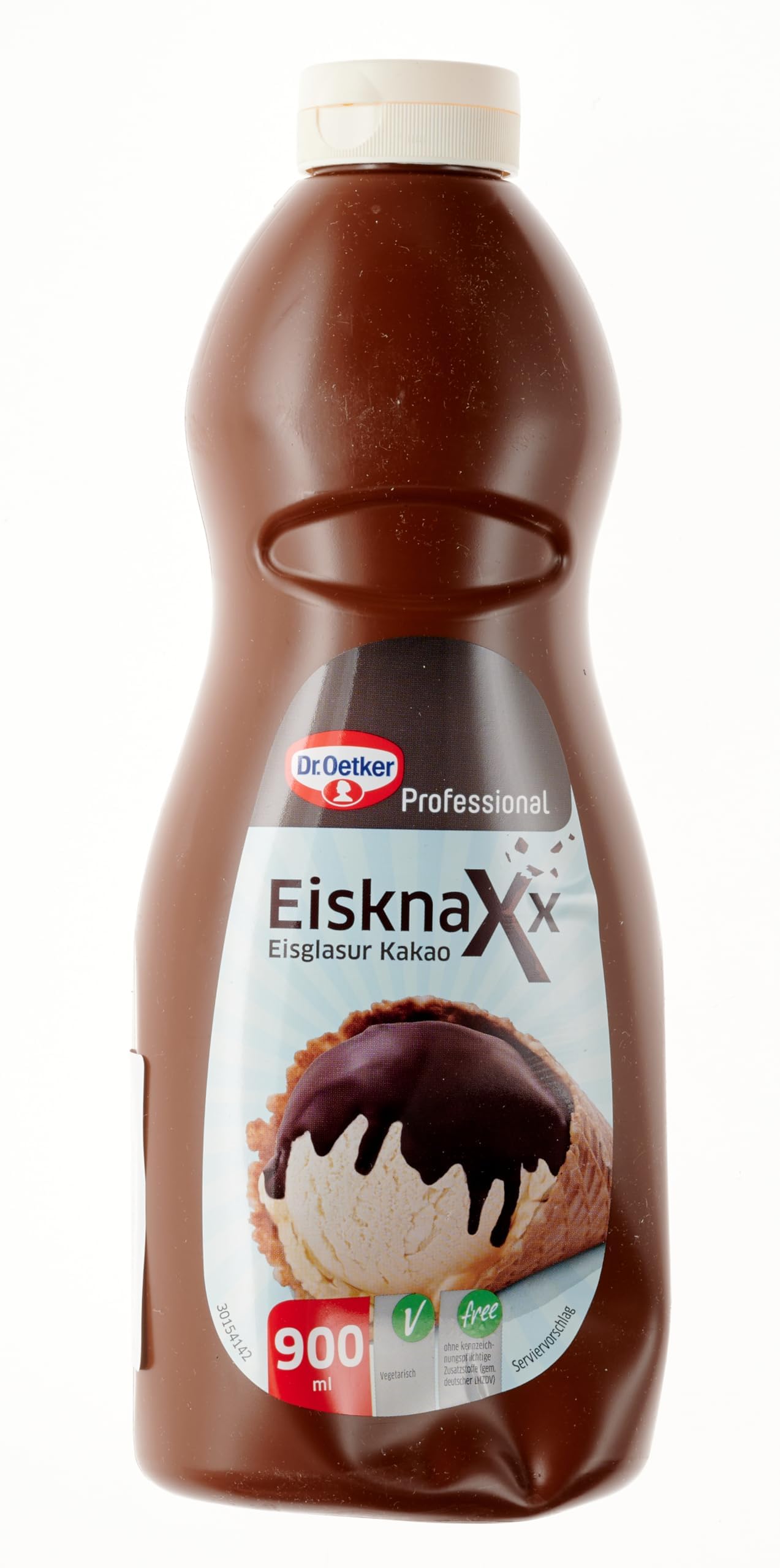 Dr. Oetker Professional Kakao-Eisglasur, EisknaXx, Härtet auf Eis aus, 900 ml Flasche