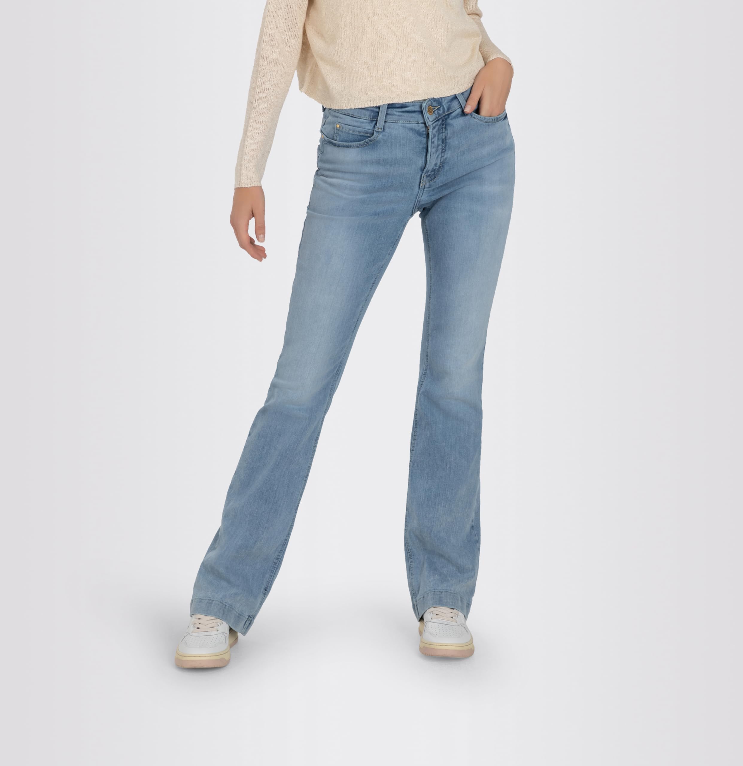 MAC Dream Boot Authentic Megaflex Damen Jeans Summer Blue Clouds wash Art.Nr. 0358L543390 D215*, Größe:W34/L34, Farbe:D215 Summer Blue Clouds wash