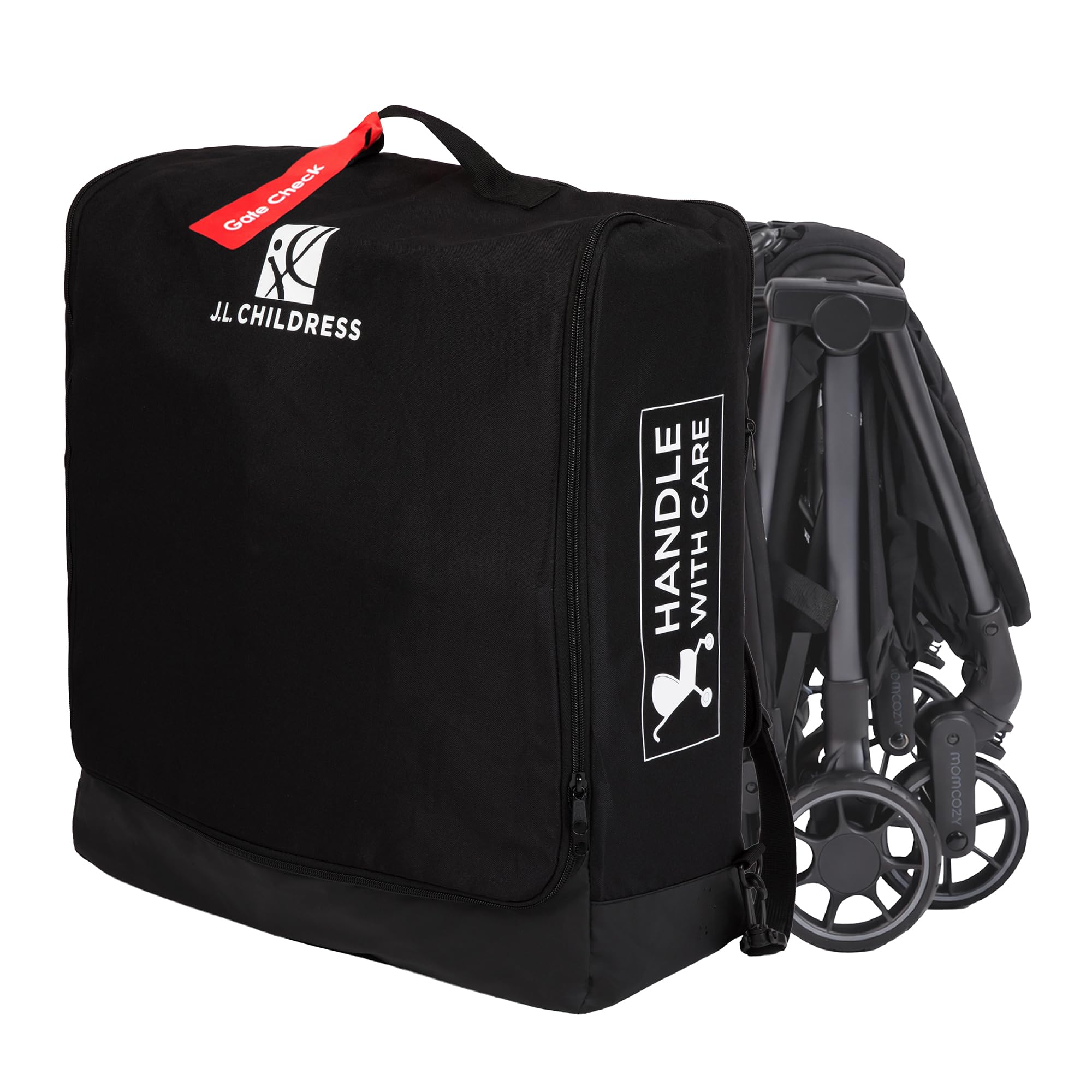 J.L. Childress Compact Stroller Travel Bag for Airplane - Unpadded, Black