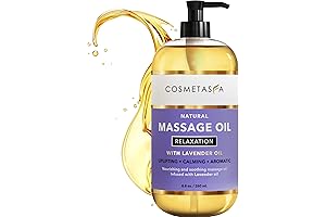 Cosmetasa Lavender Relaxation Massage Oil for Soothing and Calming