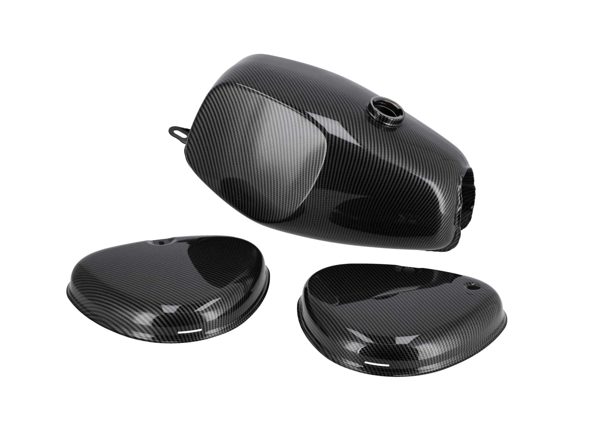 Set: Büffeltank + Seitendeckel, Carbonoptik - für Simson S50