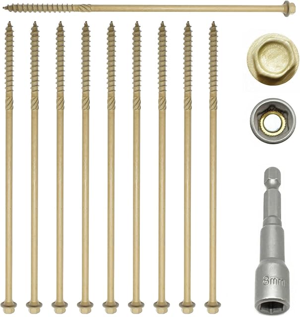 25 x 150mm Heavy Duty Railway Sleeper Fixing Screws - TIMBERFIX TIMBERLOCK
