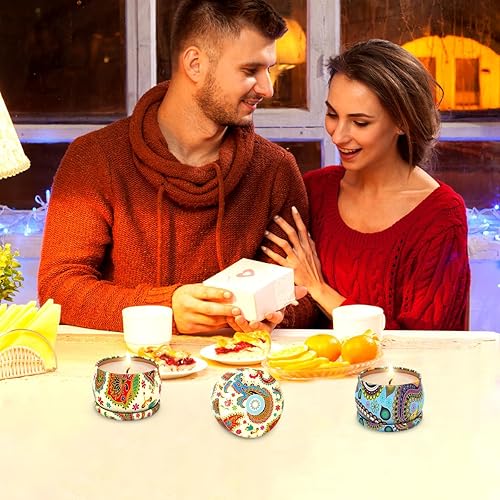 Miniatura 4 de Juego de 2 velas perfumadas de cera de soja para aromaterapia, velas de lata portátiles de 4.4 onzas, cesta de regalos para Navidad, Acción de