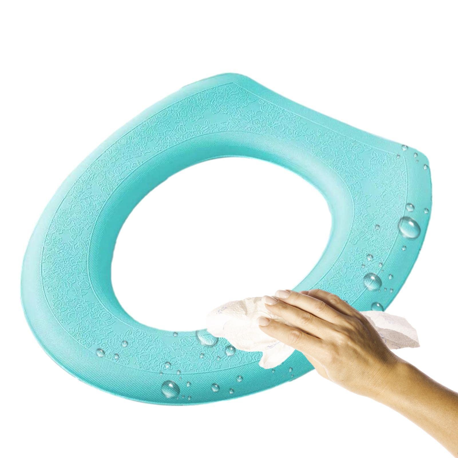 Fovolat Green Toilet Seat Pads | Toilet Seat Cushion,Soft Thicker Toilet Seat Covers For Bathroom, Washable Warm Toilet Seat Pad To Add Extra Padding