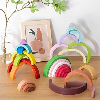 木製 知育おもちゃ 虹の形 楽天市場】グリムス 木のおもちゃ 木製アーチレインボー ミニ パステル
