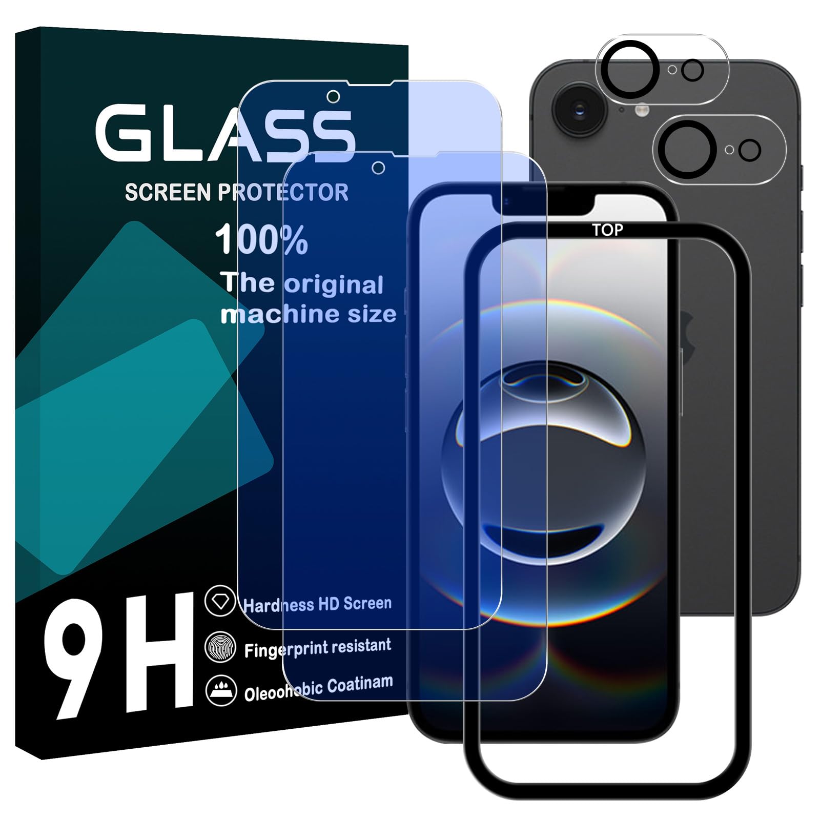対応 iPhone 16E / 17E フイルム ブルーライトカット ガイド枠付き 【2+2枚セッ- AGC旭硝子】 iPhone16e ガラスフイルム + レンズフィルム アイホン16e 液晶保護フィルム アイフォン 16e 強化ガラス さらさら あいほん16e レンズ保護フィルム ケース 【 日本旭硝子素材採用 硬度9H 耐衝撃 飛散防止 超薄 厚さ0.26mm 気泡ゼロ 3D Touch対応 高感度 撥油性 指紋防止 超耐久 ラウンドエッジ加工 貼り付けやすいキット付き】 TZ-IP16ELG4