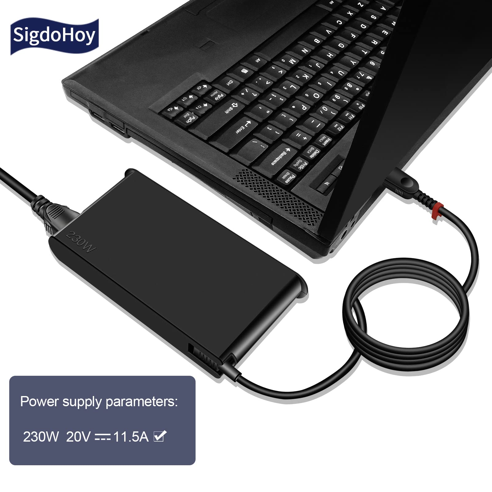 Cargador de 230 W para Lenovo Legion 7 5 7i 5i Legion Slim 7 7i 5 5i Lenovo LOQ 15 16 Gaming Laptop Thinkpad P1 ThinkBook 16p Cable adaptador de fuente de alimentación